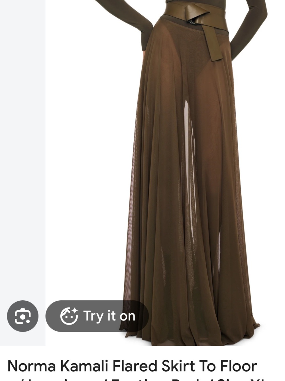 Norma Kamali Bark Sheer skirt with footless legging NWT!